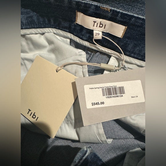Tibi Triple Pleat Jeans in Classic Blue - Picture 6 of 8